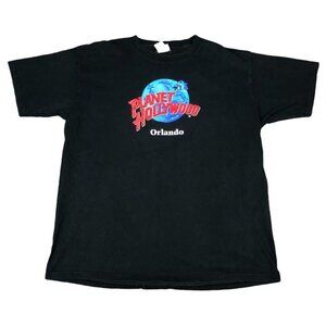 Vintage Planet Hollywood Orlando Black Double Stitch Shirt‎ Adult Size XL